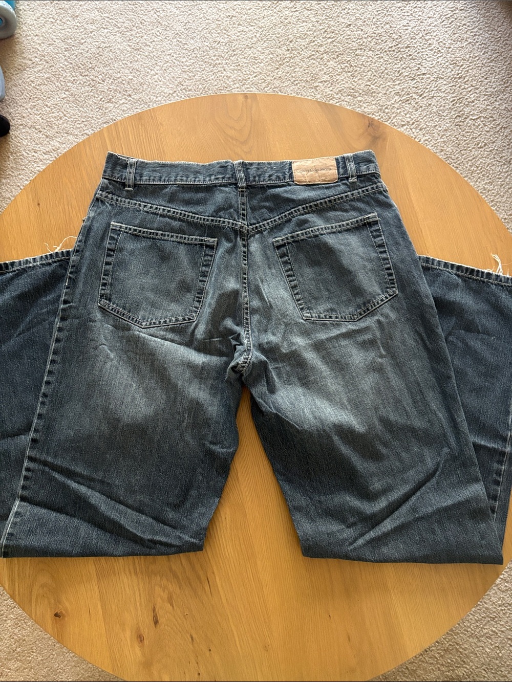 Calvin Klein Jeans Relaxed Fit Dark Wash Blue Denim